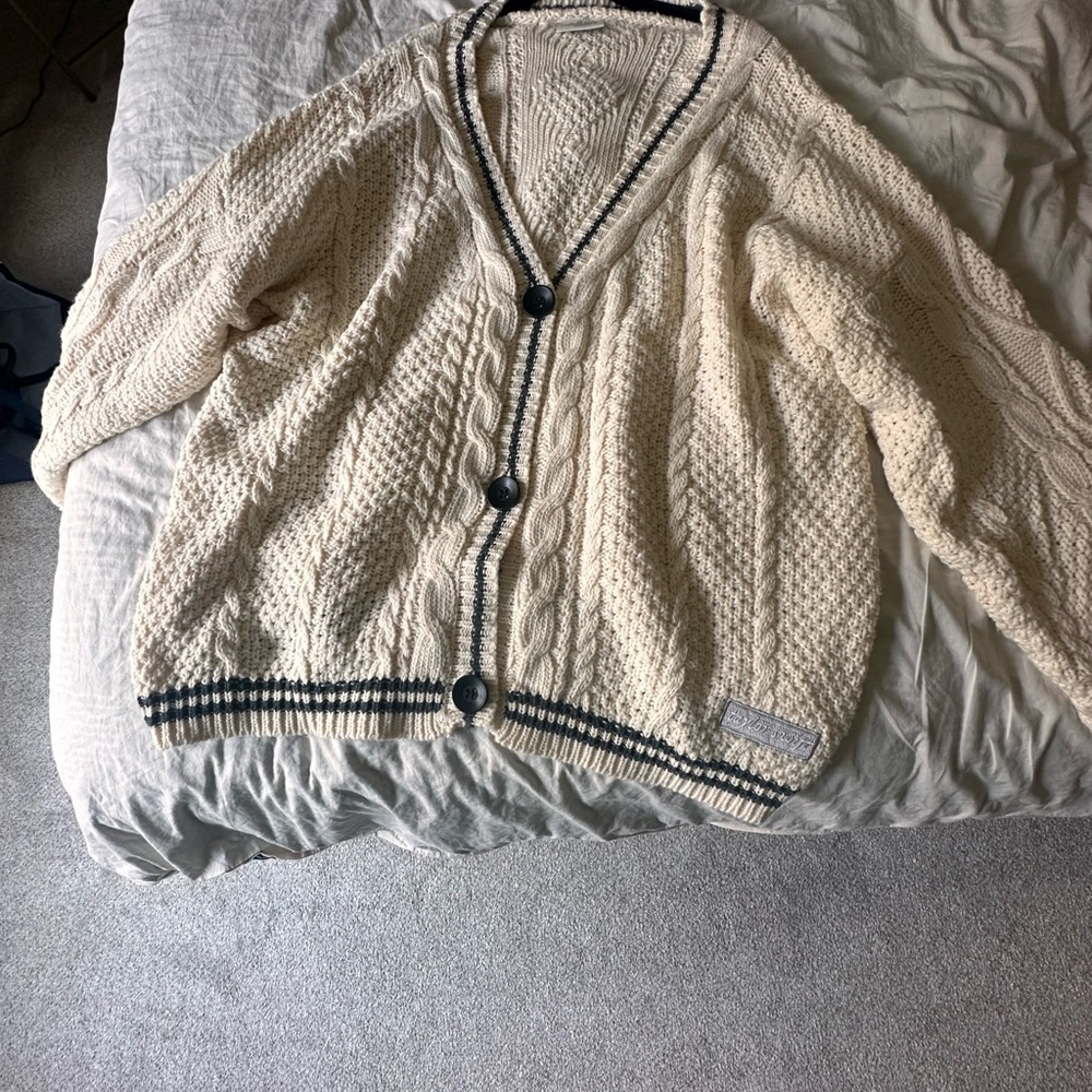 Taylor Swift Cream Cable Knit Cardigan